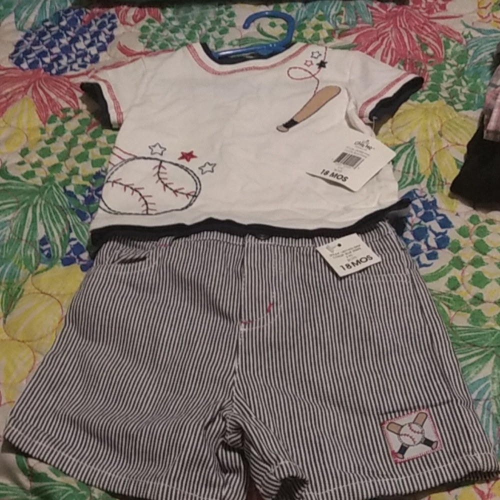 Shorts and 2 shirts